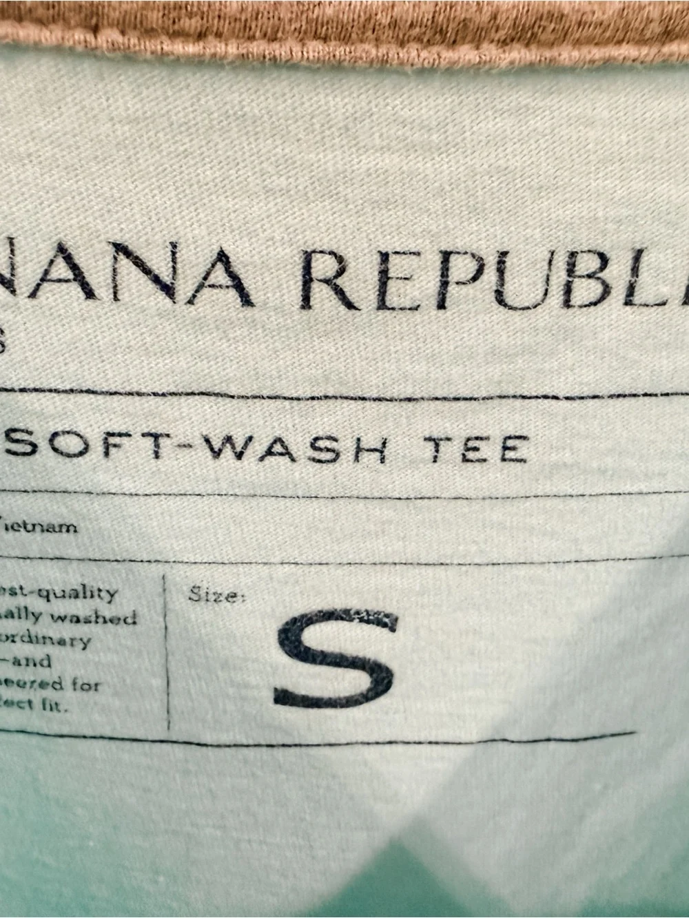 Banana Republic Men’s Pale Aqua Crew Neck T‑Shirt